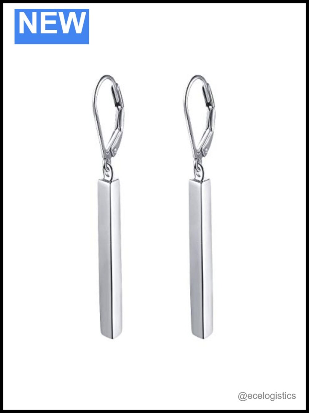 S925 Sterling Silver Vertical Dangle Drop Earrings for Women